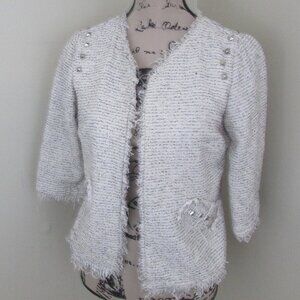 American Rag Open Cardigan Medium Raw Hem Womens
